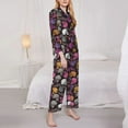 thumbnail image 3 of Balery Halloween Skeleton Conjunto de Pijama con Estampado para Mujer, Conjunto de Dos Piezas con Manga Larga, Ropa de Dormir Suave con Bolsillos, Pijamas Cómodos-X-Large, 3 of 7