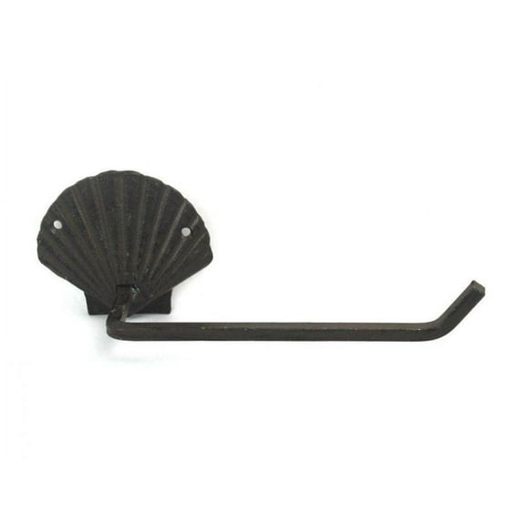 Cast Iron Shell Toilet Paper Holder 10" - Beach Bathroom Decorating - Coastal Living - Beach Style Design