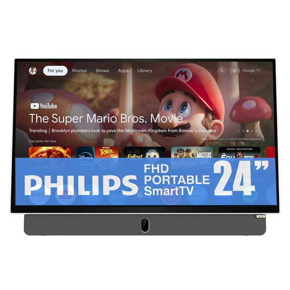 TV Philips Portátil 24 Pulgadas Google FHD LED 24PFS5675G/F8
