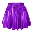 thumbnail image 6 of Puliio Women's Metallic Flared Mini Skirt Elastic Waist Night Out Party Skirts, 6 of 6