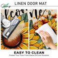thumbnail image 5 of Welcome Spring Summer Sunflower Decorative Front Door Mat, Floral Leaves Doormat Indoor Outdoor Non-Slip Floor Entryway Rug, Fall Autumn Seasonal Home Kitchen Decoration 17x30 Inch, 5 of 6