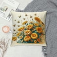thumbnail image 2 of PHYHOO Short Plush Pillow Covers Spring Yellow Daisy Square Pillow Case for Bedroom, Sofa, Car Decoration Both Sides, 2 of 5