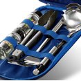 thumbnail image 3 of Camp Kitchen Cooking Utensil Set Travel Organizer Grill Accessories Portable Compact Gear for Backpacking BBQ Camping Hiking Travel Cookware Kit Water Resistant Case (Blue 13 Piece Set), 3 of 5