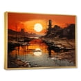 thumbnail image 2 of Designart "Saffron Sunrise In The Factory Terrain" Factories Floater Framed Canvas Prints, 2 of 5