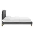 thumbnail image 5 of Modway Sienna Performance Velvet Queen Platform Bed in Charcoal, 5 of 10