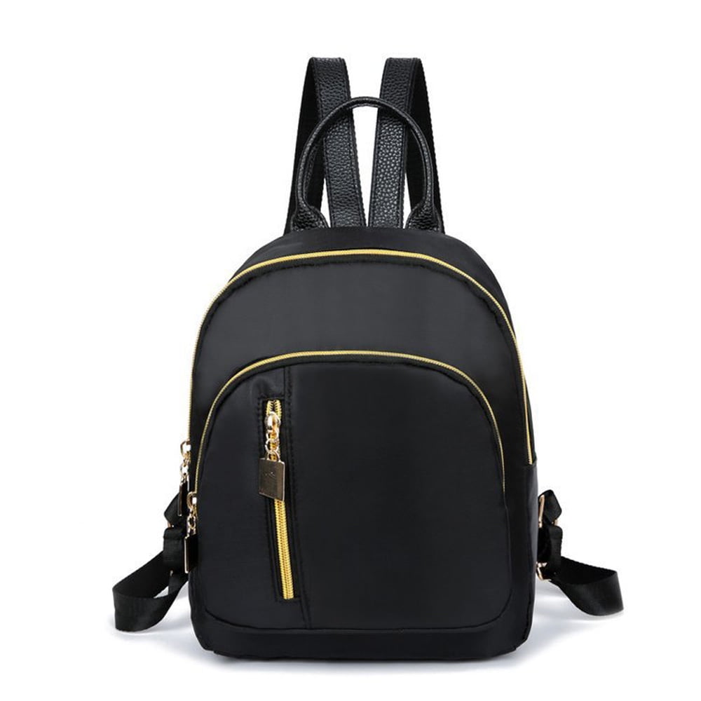 FOYEA Women Girl Nylon Mini Backpack Purse Small Backpack Shoulder Rucksack Travel Bag, Women's, Black