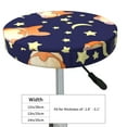 thumbnail image 4 of Daiia Corgi Lying With Moons And Stars Stool Covers Round,Round Bar Stool Covers Waterproof Bar Chair Covers Washable Stool Cushion Slipcover for 12-14 Inch Chair-14 inch, 4 of 7