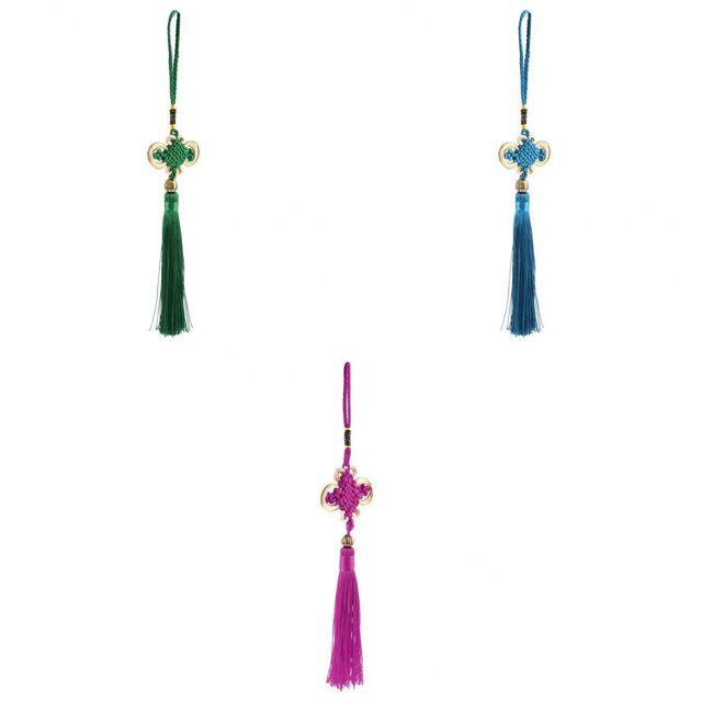 3x Mini Nudo Chino Artesanía de Decoración de año Chino perfecl Artesanías De Nudo Chino