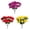 Purple*1+Red*1+Yellow*1, variant on Zoowood 3PC Artificial Azaleas Fake Flowers Red Orange Yellow Silk Flowers For Home Decor Indoor Outdoor UV Resistant Centerpieces