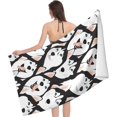 thumbnail image 3 of Husky Dogs with Blue Eyes Large Beach Towel - Plush Thick Cotton Pool Towel, Adult Beach Towels, 3 of 16