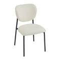 thumbnail image 3 of GDF Studio 3-Piece Upholstered Dining Set with Aluminum Table, Black Finish & Beige Chairs, 3 of 17