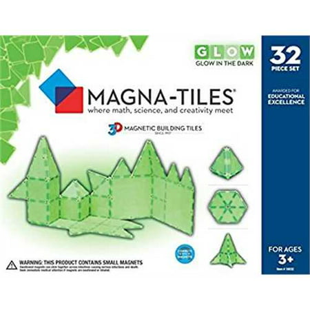 Magna-Tiles Magnetic Glow in the Dark Activity Set - 35pc~