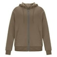 thumbnail image 4 of Jalioing Men's Full Zip Hoodies Long Sleeve Hooded Drawstring Sweatshirts Solid Casual Athletic Jacket with Pocket, 4 of 5