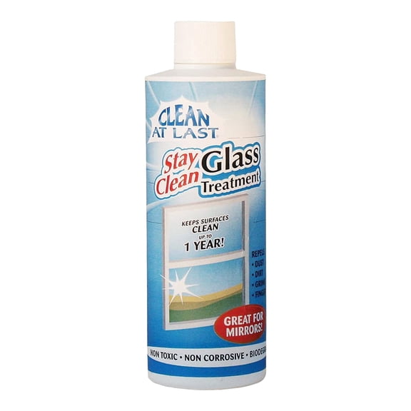 Clean At Last Glass Treatment Clear And Shiny Glass Surfaces Mirror Tile Patio Doors 8 Oz