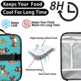 thumbnail image 4 of Boxer and Pizza Blue Pattern Insulated Lunch Bag with Shoulder Strap and Bottle Holder,Bento School Lunch Bag Box,11x9.5x3.5 Inches, 4 of 5