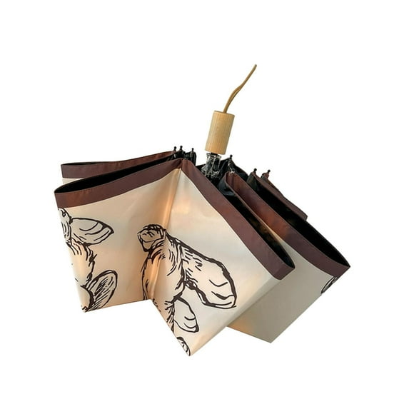 Xuanheng Foldable Umbrella Bunny Umbrella for Sun Rain for Hiking Backpacking Outdoor Manual