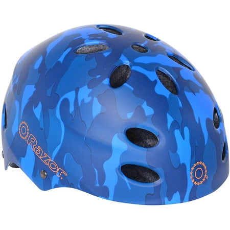 Razor V-17 Youth Multi Sport Helmet (Satin Blue Camo)