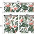 thumbnail image 2 of Summer Tropical Window Curtains Set with Valance 26 Inch Length 3pcs Green Watercolor Palm Leaves and Flowers Curtains Sets Short for Bathroom Kitchen and Bedroom Living Room Windows, 2 of 6