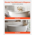 thumbnail image 2 of KFFKFF Wall-Mounted Clawfoot Tub Faucet with Handheld Shower, Vintage Brushed Gold Finish, Adjustable Swing Arms, and 360° Rotating Spout for Bathtubs, 2 of 9