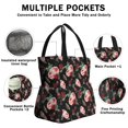thumbnail image 3 of Pioneer Flower Floral Print Pattern Drawstring Lunch Bag Women - Drawstring Lunch Bag Insulated for Work Office - Stain-Resistant Large Lunchbags for Women with Multi-Pockets, 3 of 6