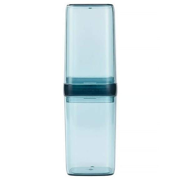 Portable Travel Toothbrush Cup Set Portable Couple Mouthwash Mug Washing Brushing Outdoor Travel Wash Supplies Storage Box Blue