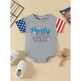 thumbnail image 2 of 4th of July Baby Boys Girls Romper Independence Day Outfit American Flag Bodysuit Toddler Patriotic clothes, 2 of 7