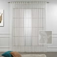 thumbnail image 2 of 3S Brother's Cream Lace Sheers Extra Long Floral Style Curtains Set of 2 Panels Rod Pocket & Back Tab Home Décor Window Custom Made Drapes 10-30 Ft. Long -Made in Turkey Each Panel (52"W x 264"L), 2 of 6