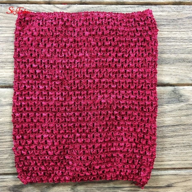 Tutú de ganchillo hecho a mano para niños, 9/6 pulgadas, pecho envuelto, elástico, Tops de tubo, falda de punto, 5Z