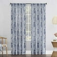 thumbnail image 2 of No. 918 Hilary Watercolor Floral Linen Blend Semi-Sheer Rod Pocket Curtain Panel 54" x 84", Blue, 2 of 6