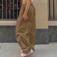 thumbnail image 2 of Pantalón Deportivo, Bolsillos Laterales Grandes Con Costuras, Pantalones Sueltos Suaves Para Mujer, 2 Botones Laterales, Banda En El Tobillo Para Viajar ANGGREK Otros, 2 of 6