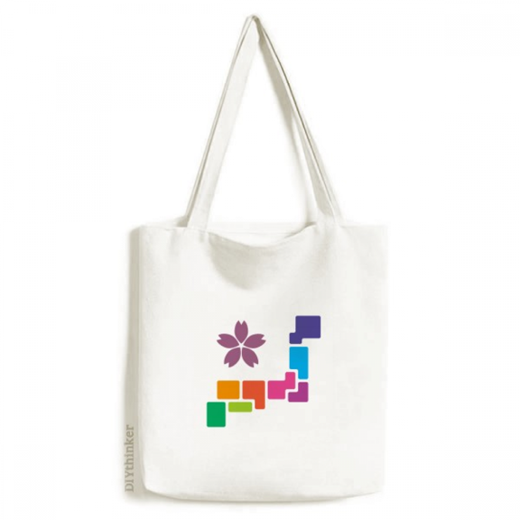 Japanese Flower Symbolizes Sports Culture Tote Canvas Bag Shopping Satchel Casual Handbag