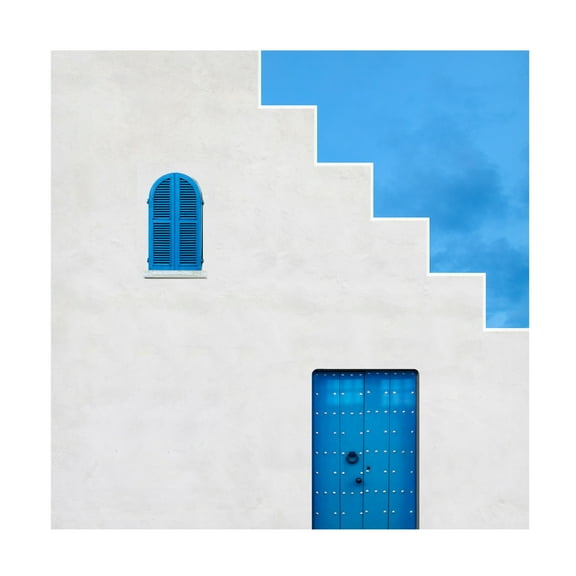 Canvas Wall Art - Alfonso Novillo 'Life In Blue' Wall Art for Living Room, Bedroom, or Office Décor by Trademark Fine Art - 14 x 14 Inches