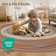 thumbnail image 4 of ODIKA 8'x10' Washable Area Rug Cross Section Concentric Annual Rings Earthy Stump Grain Ring Playful Expressive for Dining Room, Large Office, Lounge, Non-Slip Chair-Friendly Mat, 4 of 7