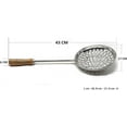 thumbnail image 3 of Boondi Maker Stainless Steel | Multipurpose Jhara for Boondi Raita and Laddu Sweets with Wooden Handle for Firm Grip, Silver, 43 x 17 x 6 Centimeters (Medium), 3 of 4
