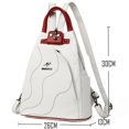 thumbnail image 4 of Nueva mochila vintage de cuero de alta calidad para mujer, mochila de viaje de gran capacidad, mochila escolar de moda, mochila de hombro para mujer, 4 of 5