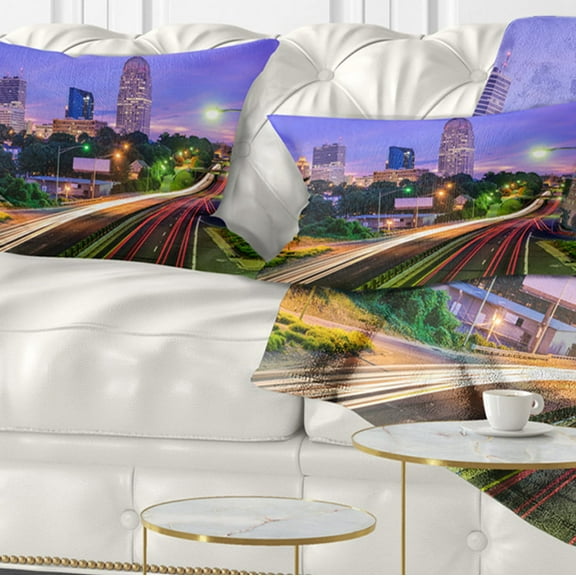 Designart 12" x 20" Multi-color Polyester Throw Pillow