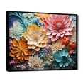 thumbnail image 2 of Designart "Coral Colorful composition II" Modern Floater Framed Wall Art Print, 2 of 7