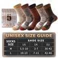 thumbnail image 6 of 5 Pairs Merino Wool Hiking Socks Warm Thermal Winter Cozy Cushioned Moisture Wicking Socks for Women & Men, 6 of 6