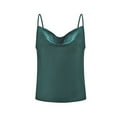 thumbnail image 4 of Mittory Women's Spaghetti Straps V Neck Satin Camisole Sleeveless Soft Tank Tops, 4 of 5