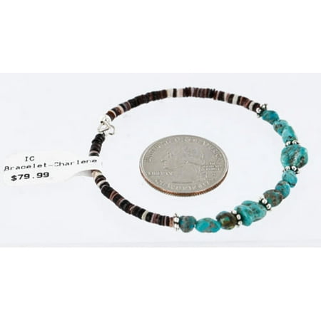 - 80 Retail Tag Authentic Made by Charlene Little Navajo Navajo Turquoise Native American WRAP Bracelet
