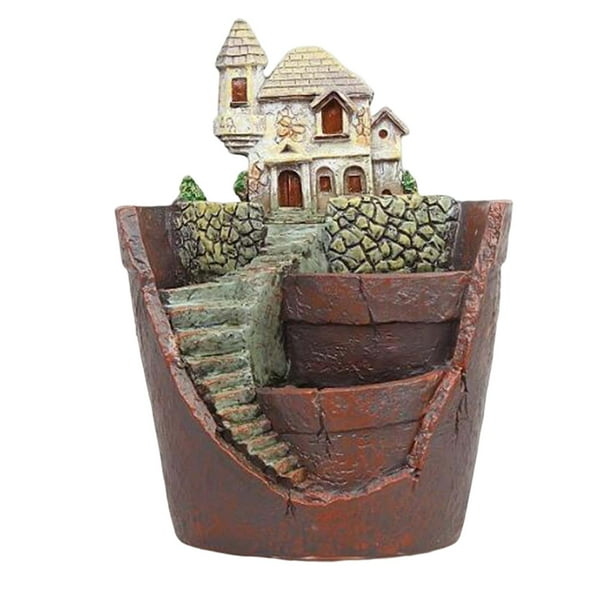 Maceta, Miniatura de jardín celeste, maceta para plantas, para cactus Villa