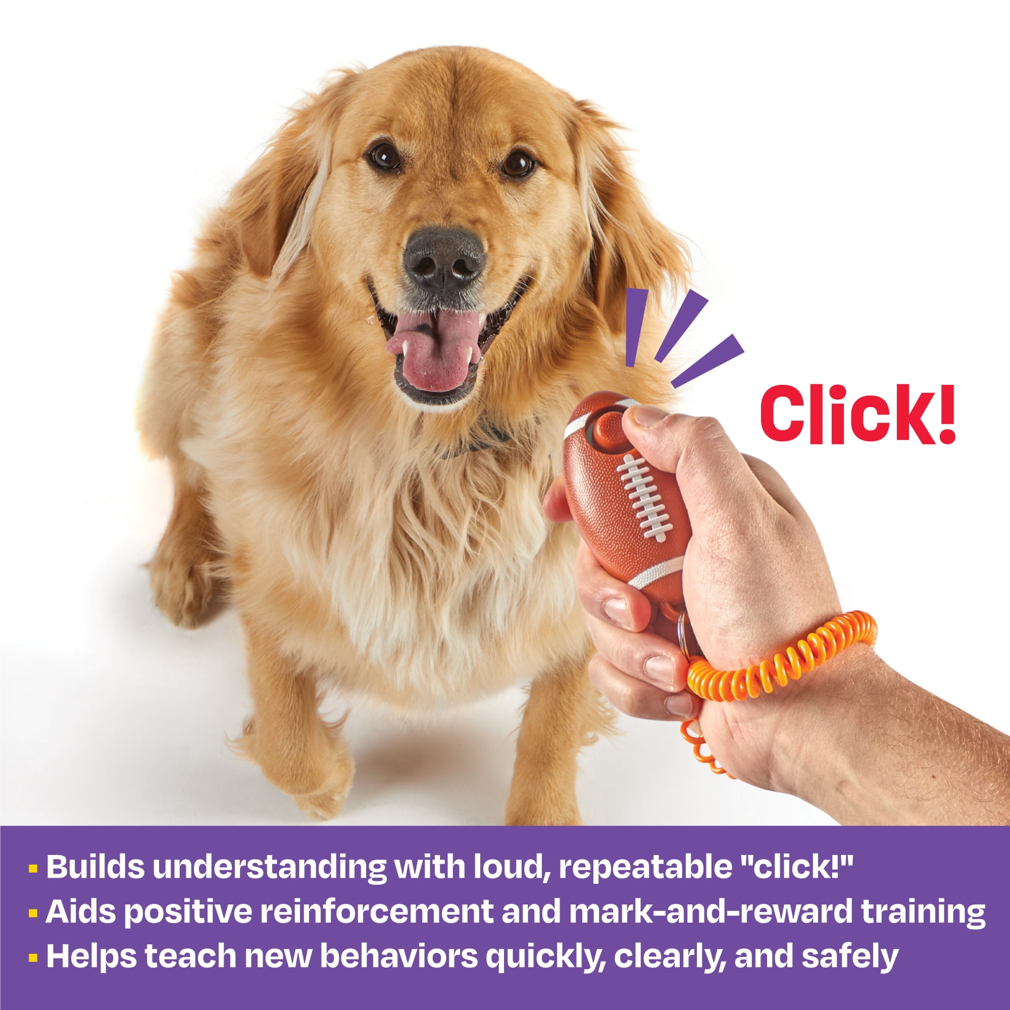 Brightkins Smarty Pooch Dog Clickers for Training: Football Puppy and Dog Birthday Toys Dog Stimulation Toys Pet Behavior Training
