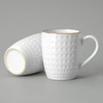 thumbnail image 3 of Famiware Eden 4-Piece 14oz Coffee Mugs Set, White Dots, 3 of 5