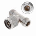 thumbnail image 1 of T S N To 2 N Fe Triple Rf Connector 3-way Coaxial Adapter, 1 of 4