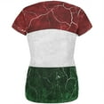 thumbnail image 2 of Distressed Hungarian Flag All Over Womens T Shirt Multi MD, 2 of 2