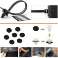 thumbnail image 4 of Clips de remache de plástico, 446 piezas Universal Auto Clips de plástico de nailon negro Surtido de clips de ajuste del cuerpo del remache con herramientas para quitar sujetadores, brida para cables brillar Electrónica, 4 of 5