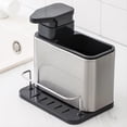 thumbnail image 2 of Dispensador de Jabón de Cocina con Soporte para Esponja, Organizador de de Acero Inoxidable, Dispensador de Jabón para Platos A Prueba de Óxido, 2 of 6