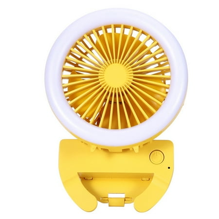 

Mobile Phone Light Clip Fan Portable Mini Fan Student Dormitory Rechargeable USB Desktop Fan with Night Light B