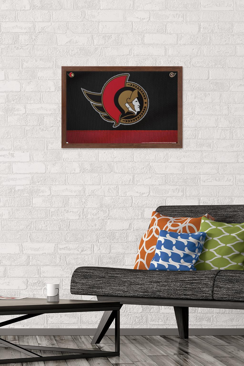 NHL Ottawa Senators - Logo 20 Wall Poster, 14.725" x 22.375", Framed