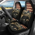 thumbnail image 2 of Yuyamidu Bear Car Seat Covers Set of 2 Waterproof Front Seat Covers American Flag Front Seat Cover Universal Fit for Auto Truck Van SUV, 2 of 7